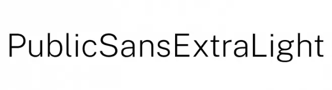 Public Sans ExtraLight  免费字体下载