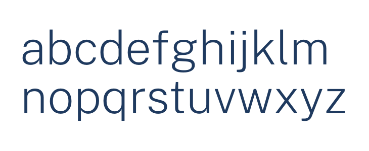 Public Sans ExtraLight Lowercase