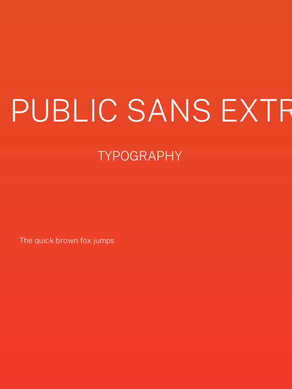 Public Sans ExtraLight Poster