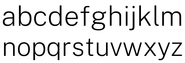 Public Sans ExtraLight Font LOWERCASE
