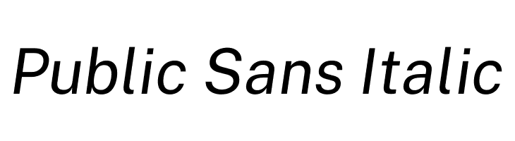 Public Sans Italic फ़ॉन्ट
