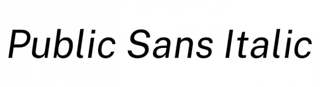 Public Sans Italic  नि: शुल्क फ़ॉन्ट्स डाउनलोड
