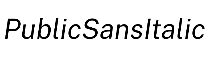 Public Sans Italic  नि: शुल्क फ़ॉन्ट्स डाउनलोड