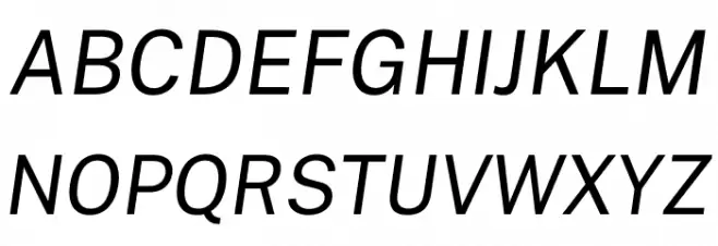 Public Sans Italic 字体 大写