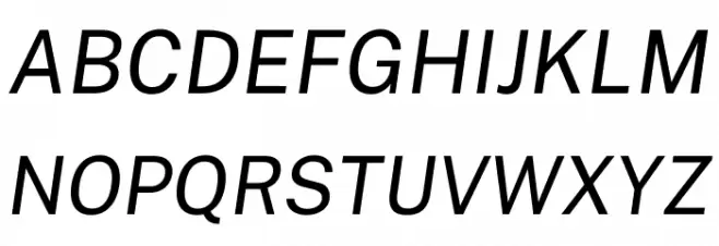 Public Sans Italic 字体 大写