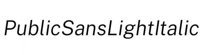 Public Sans Light Italic  baixar fontes gratis