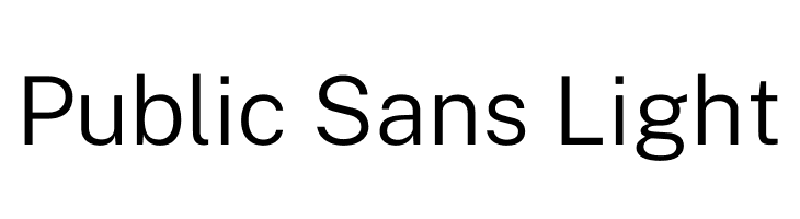 Public Sans Light फ़ॉन्ट