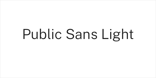 Public Sans Light Logo