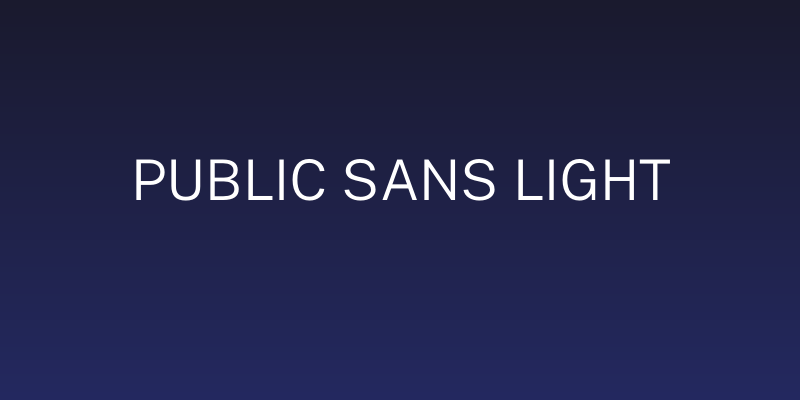 Public Sans Light Social Header