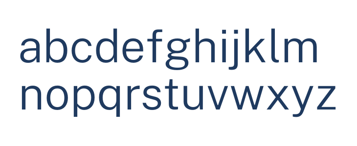 Public Sans Light Lowercase