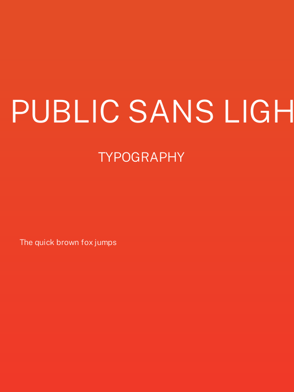 Public Sans Light Poster