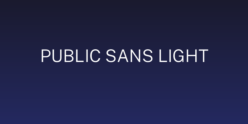Public Sans Light Social Header