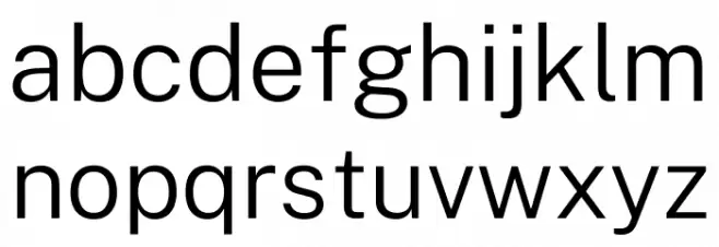 Public Sans Light Font LOWERCASE