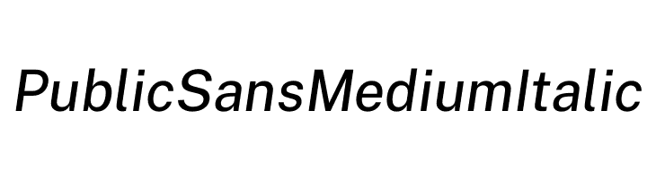 Public Sans Medium Italic  Frei Schriftart Herunterladen