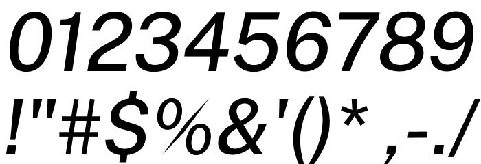 Public Sans Medium Italic Font OTHER CHARS