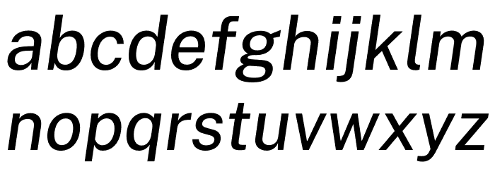 Public Sans Medium Italic Font LOWERCASE