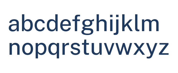 Public Sans Medium Lowercase