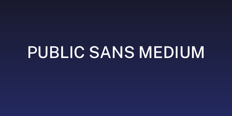 Public Sans Medium Social Header