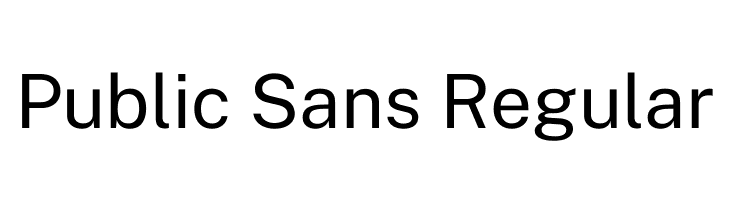 Public Sans Regular Schriftart