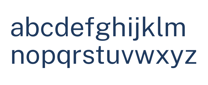 Public Sans Regular Lowercase
