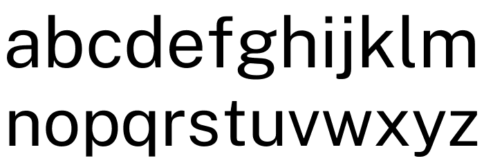 Public Sans Regular Font LOWERCASE