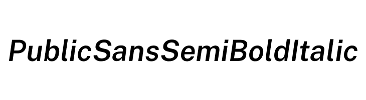 Public Sans SemiBold Italic  Fuentes Gratis Descargar
