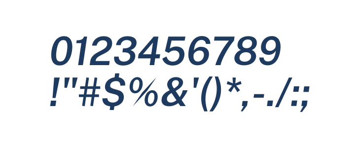 Public Sans SemiBold Italic Other Characters