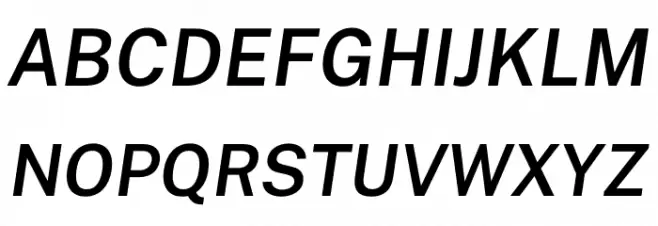 Public Sans SemiBold Italic 字体 大写