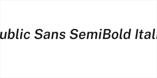 Public Sans SemiBold Italic Logo