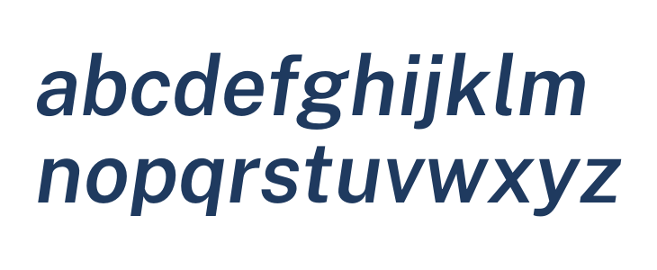 Public Sans SemiBold Italic Lowercase