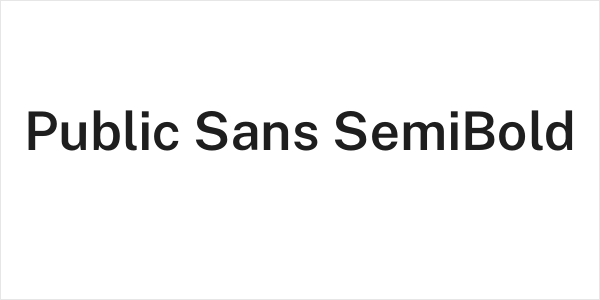 Public Sans SemiBold Logo
