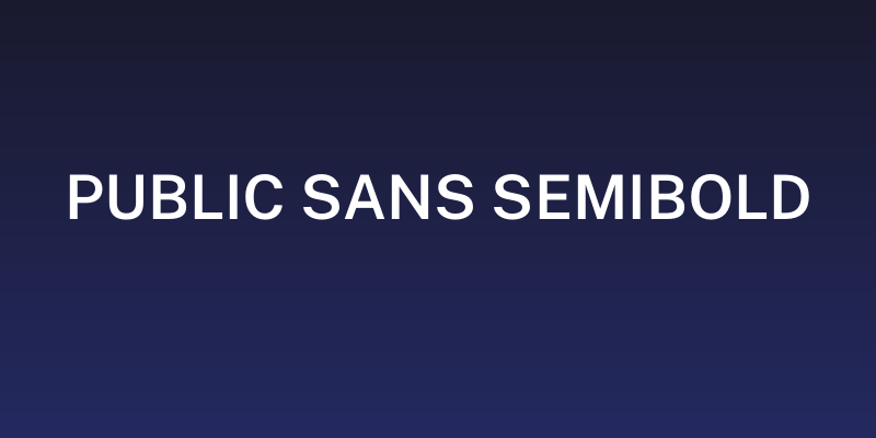 Public Sans SemiBold Social Header