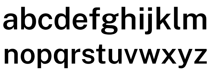 Public Sans SemiBold Font LOWERCASE