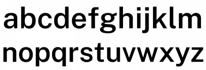 Public Sans SemiBold Font LOWERCASE