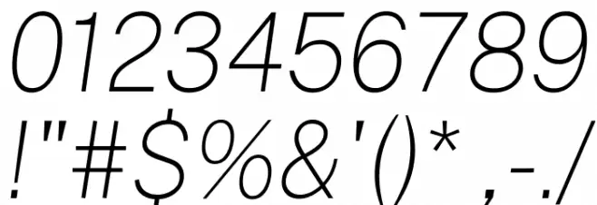 Public Sans Thin Italic Font OTHER CHARS