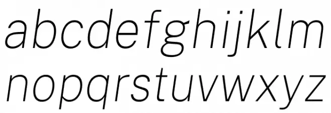 Public Sans Thin Italic Font Litere mici
