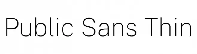 Public Sans Thin  免费字体下载