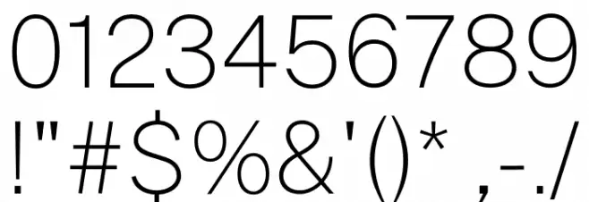 Public Sans Thin Font OTHER CHARS