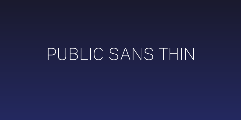 Public Sans Thin Social Header