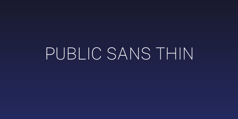 Public Sans Thin Social Header
