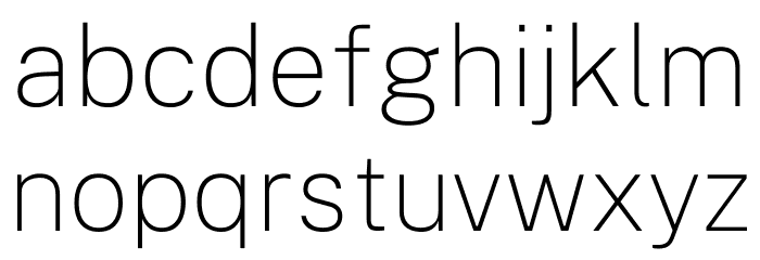 Public Sans Thin Font LOWERCASE