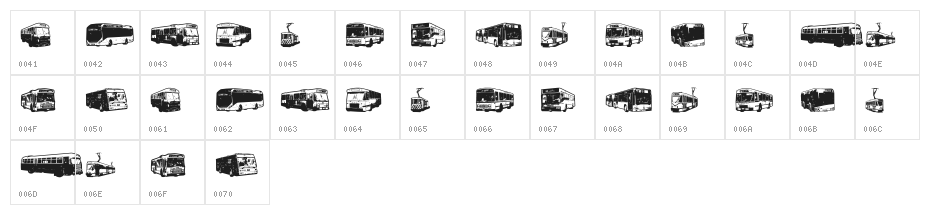 Public Transport Regular Character Map
