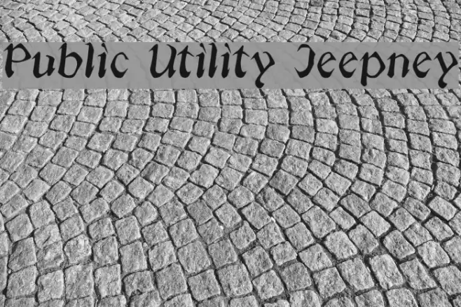 Public Utility Jeepney Шрифта examples