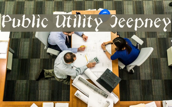 Public Utility Jeepney Font examples