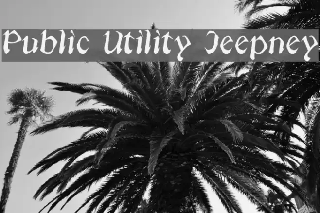 Public Utility Jeepney Шрифта examples