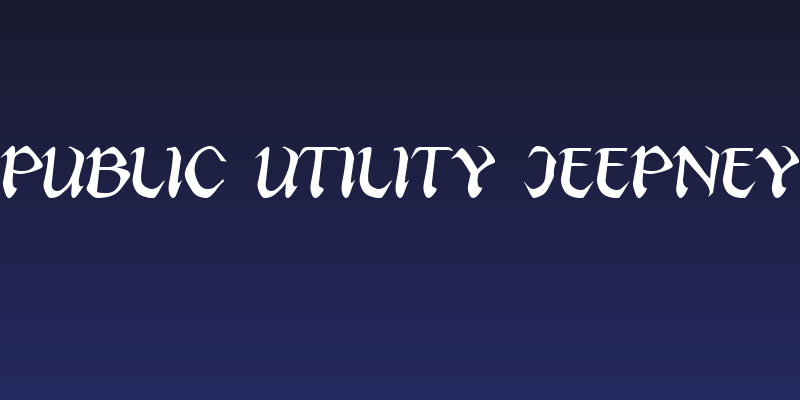 Public Utility Jeepney Social Header