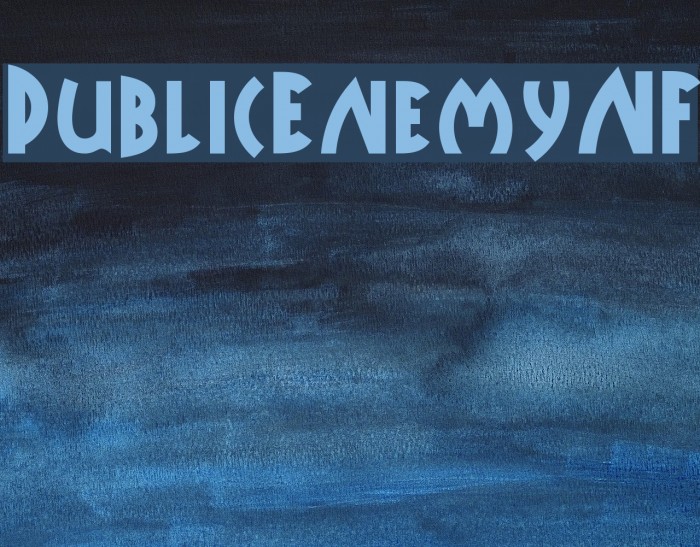 PublicEnemyNF フォント examples