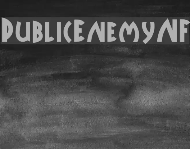 PublicEnemyNF フォント examples