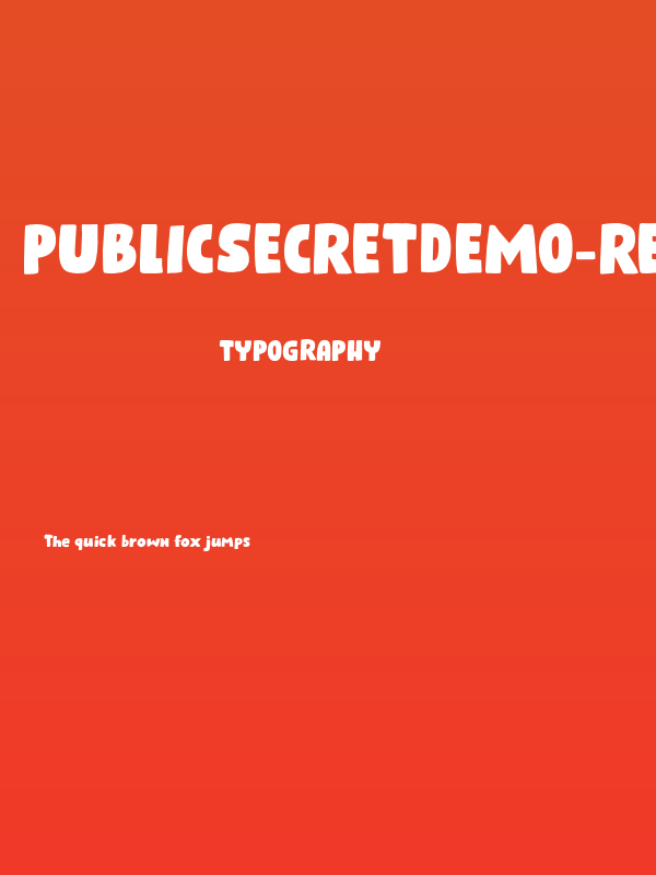 PublicSecretDEMO-Regular Poster