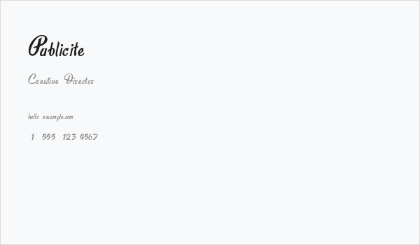 Publicite Business Card